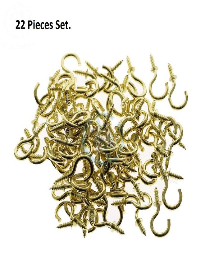 Toytle Crafts 1-Inch Half Circle Eye Screws - 22 PCS Bronze Metal Eye Hooks for Jewelry, DIY & Crafting, Rust-Resistant, Easy Install - Image 3